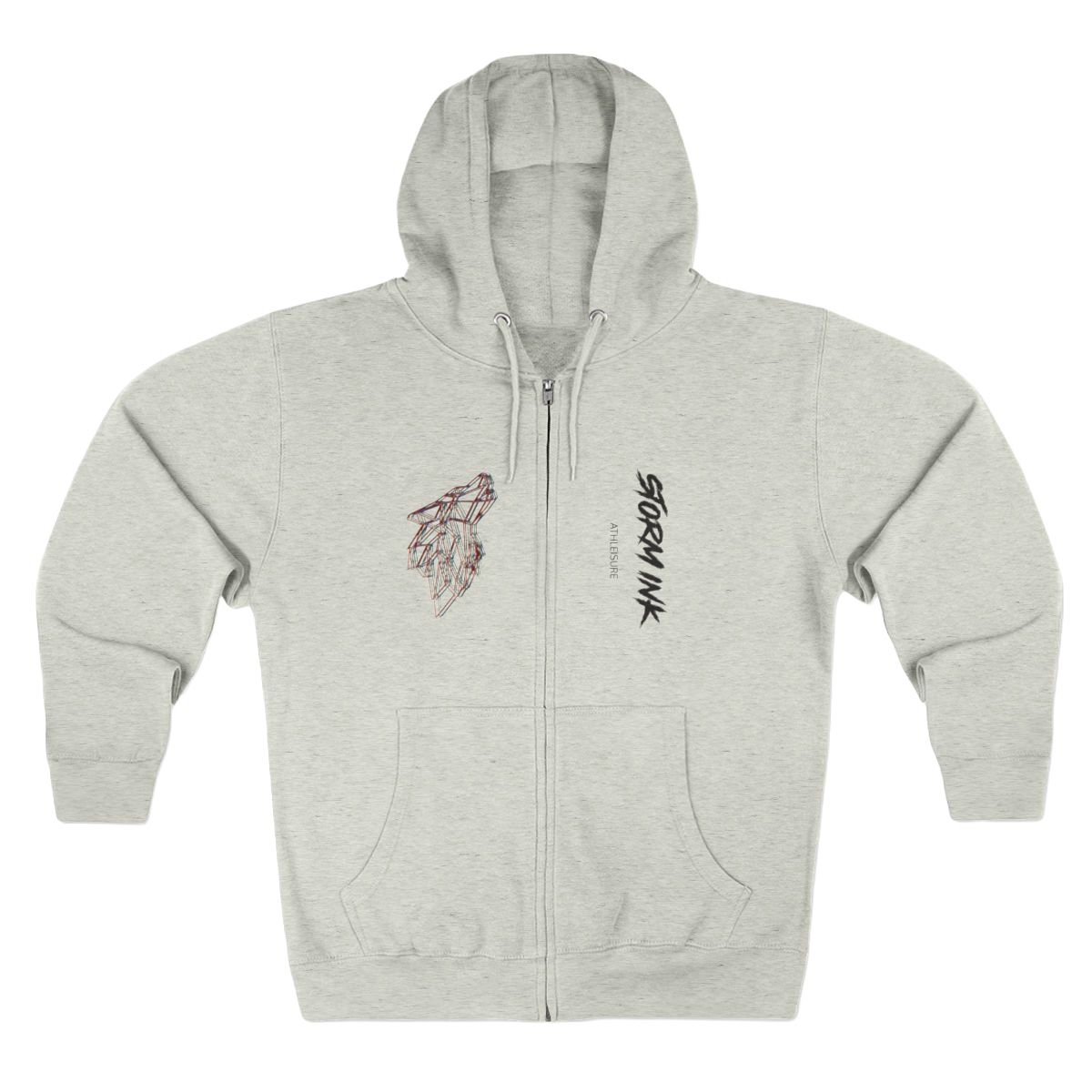 THE STORM ZIP UP HOODIE *V1 (UNISEX BLACK & WHITE)