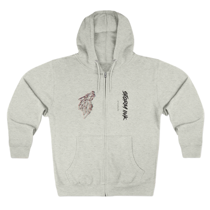 THE STORM ZIP UP HOODIE *V1 (UNISEX BLACK & WHITE)